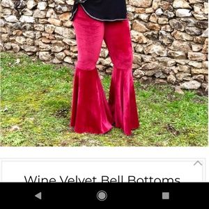 RedWine Velvet Bell-bottoms
